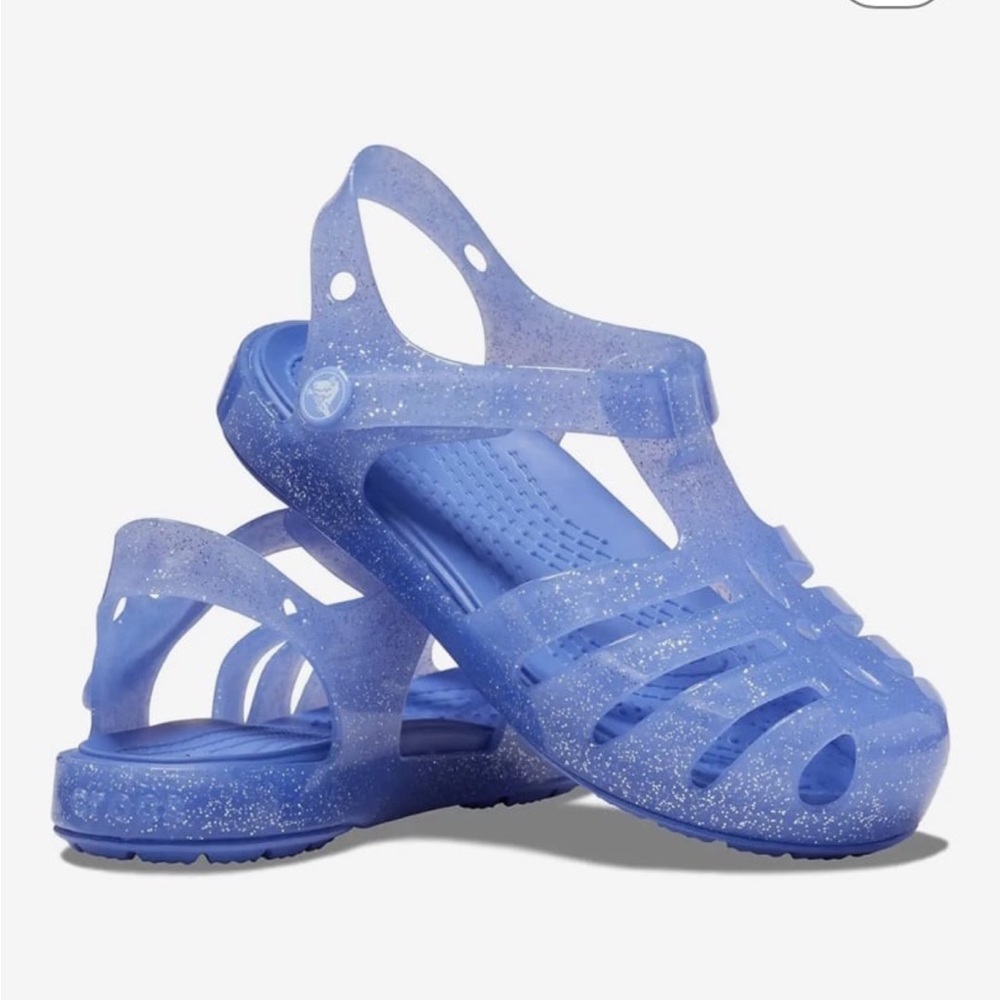 Kids Blue Glitter Sandals